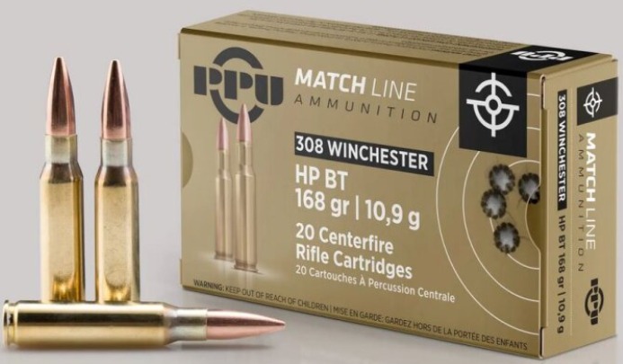 PPU 308 WIN HP BT 168 gr MATCH LINE
